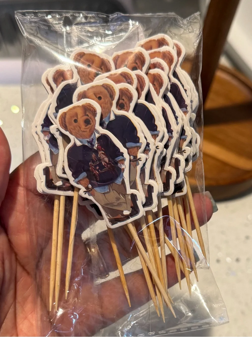 Polo Bear Cupcake Toppers - 2 inches (19 ct)